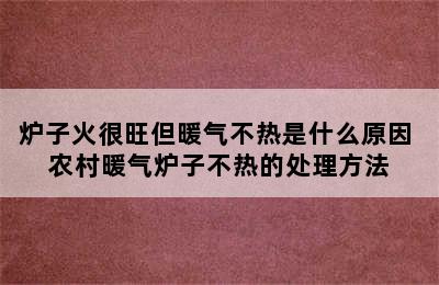 炉子火很旺但暖气不热是什么原因 农村暖气炉子不热的处理方法